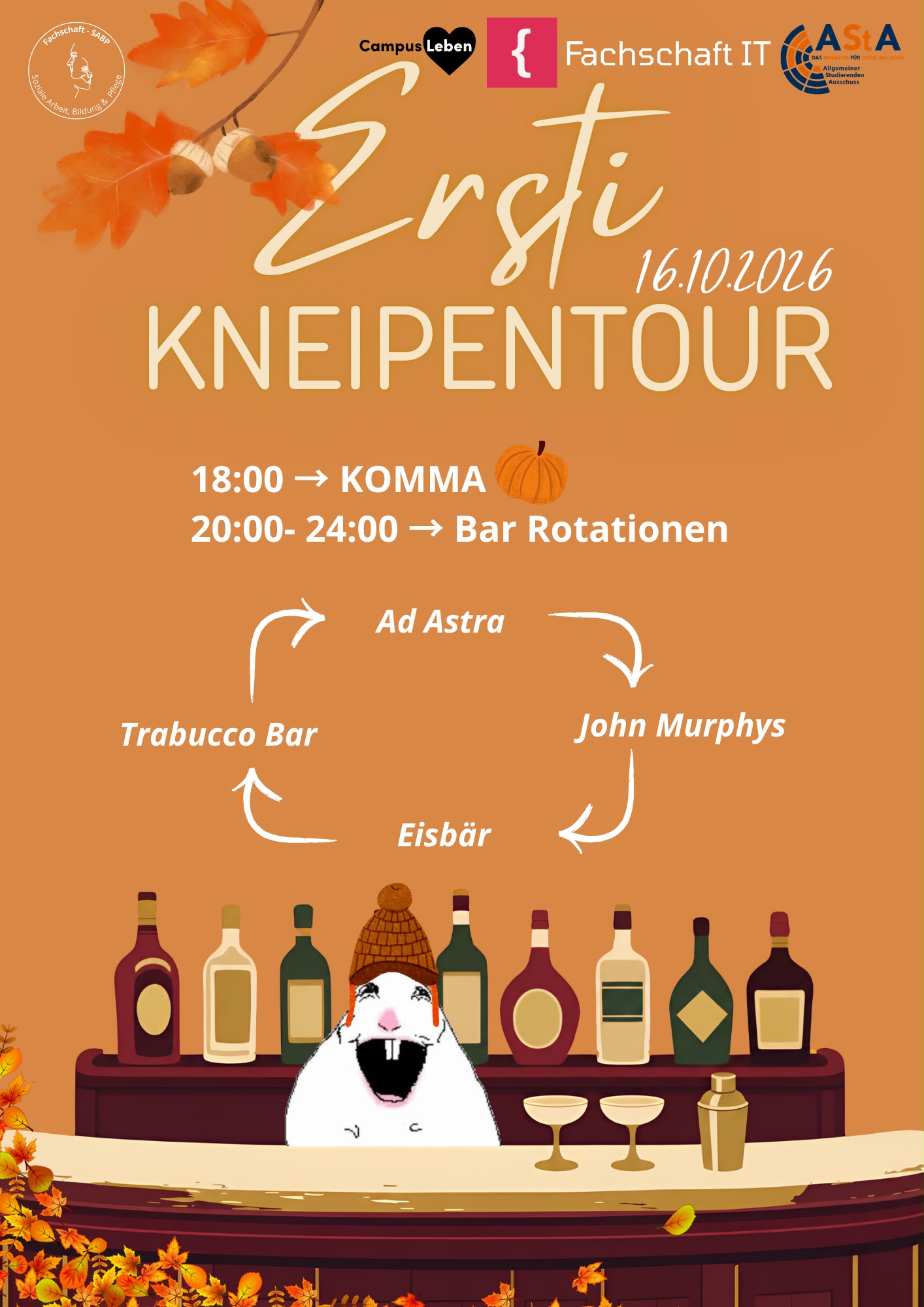 Plakat zur Kneipentour